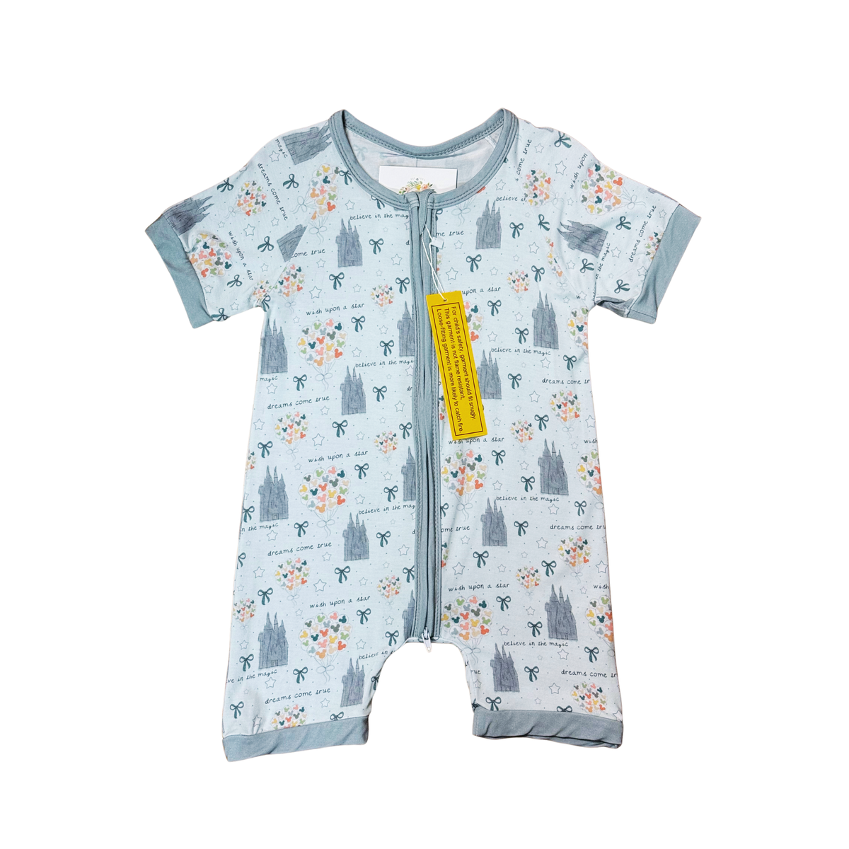 Where The Magic Happens Girls Short Romper (Blue)