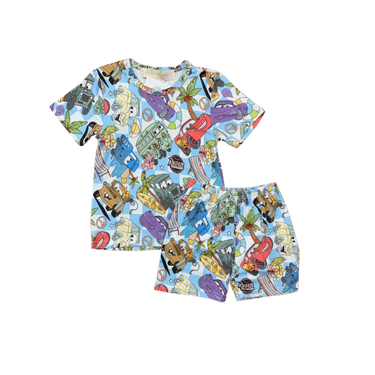 Cars On Vacation Bamboo Two Piece Set