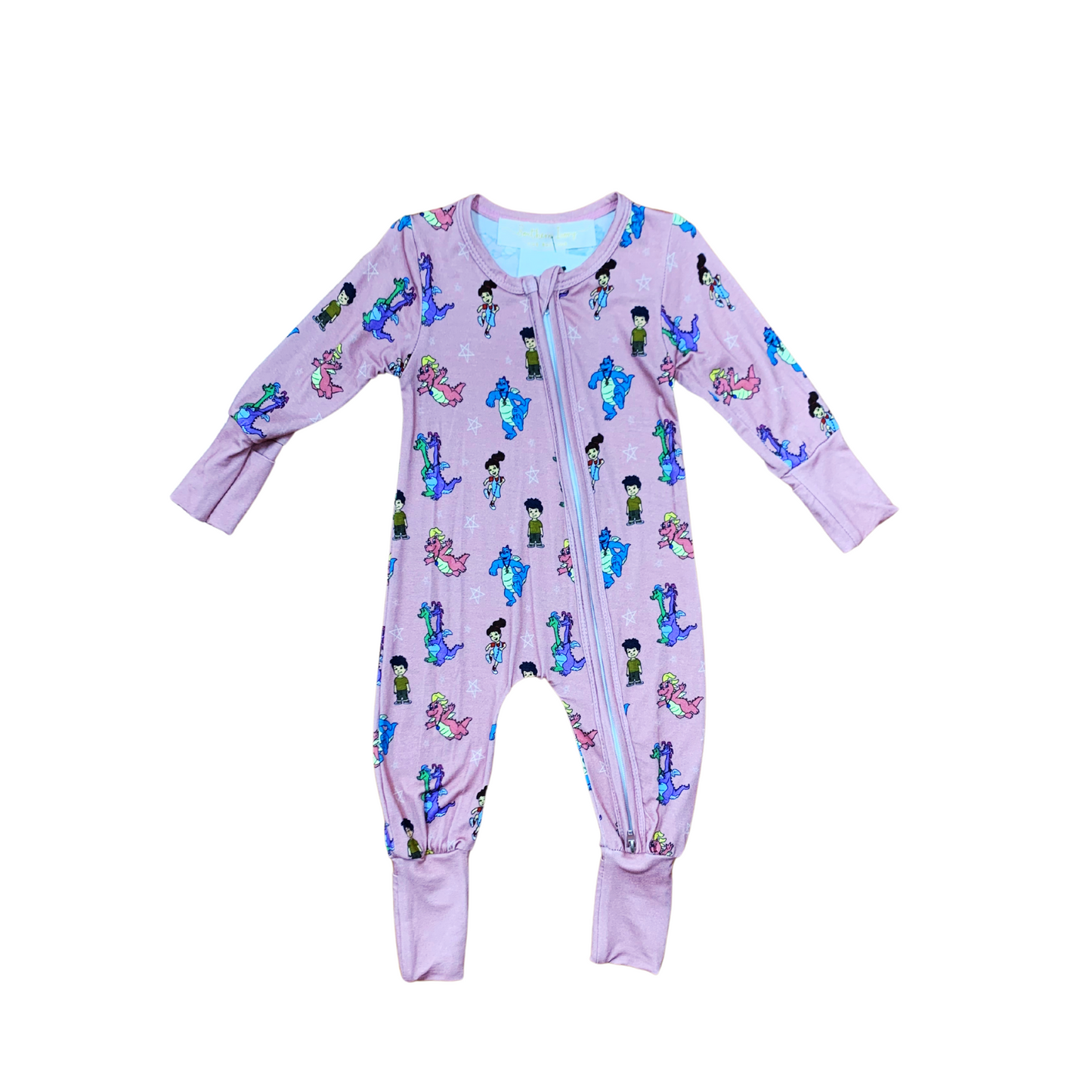 Dragon Tales Bamboo Romper w/Fold Over Hands & Feet (Bubblegum Pink)