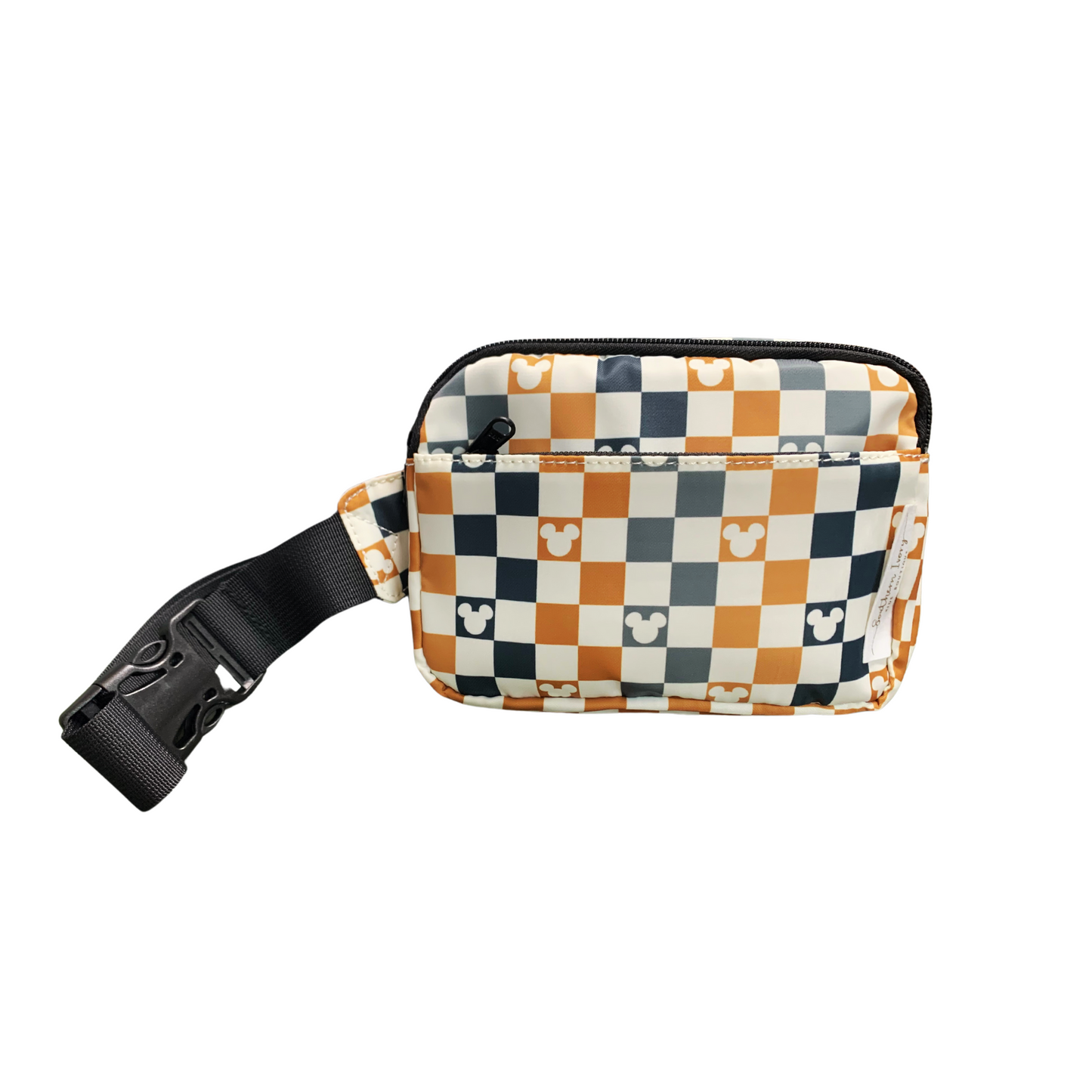 Neutral Checks Mickey Ears Belt Bag