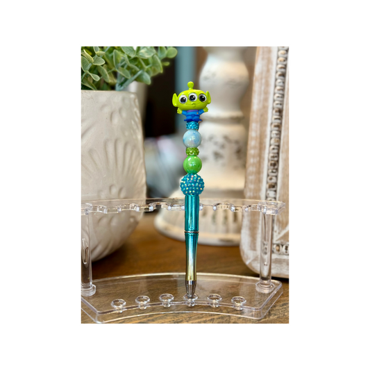Disney Doorable Beaded Pen - Green Alien