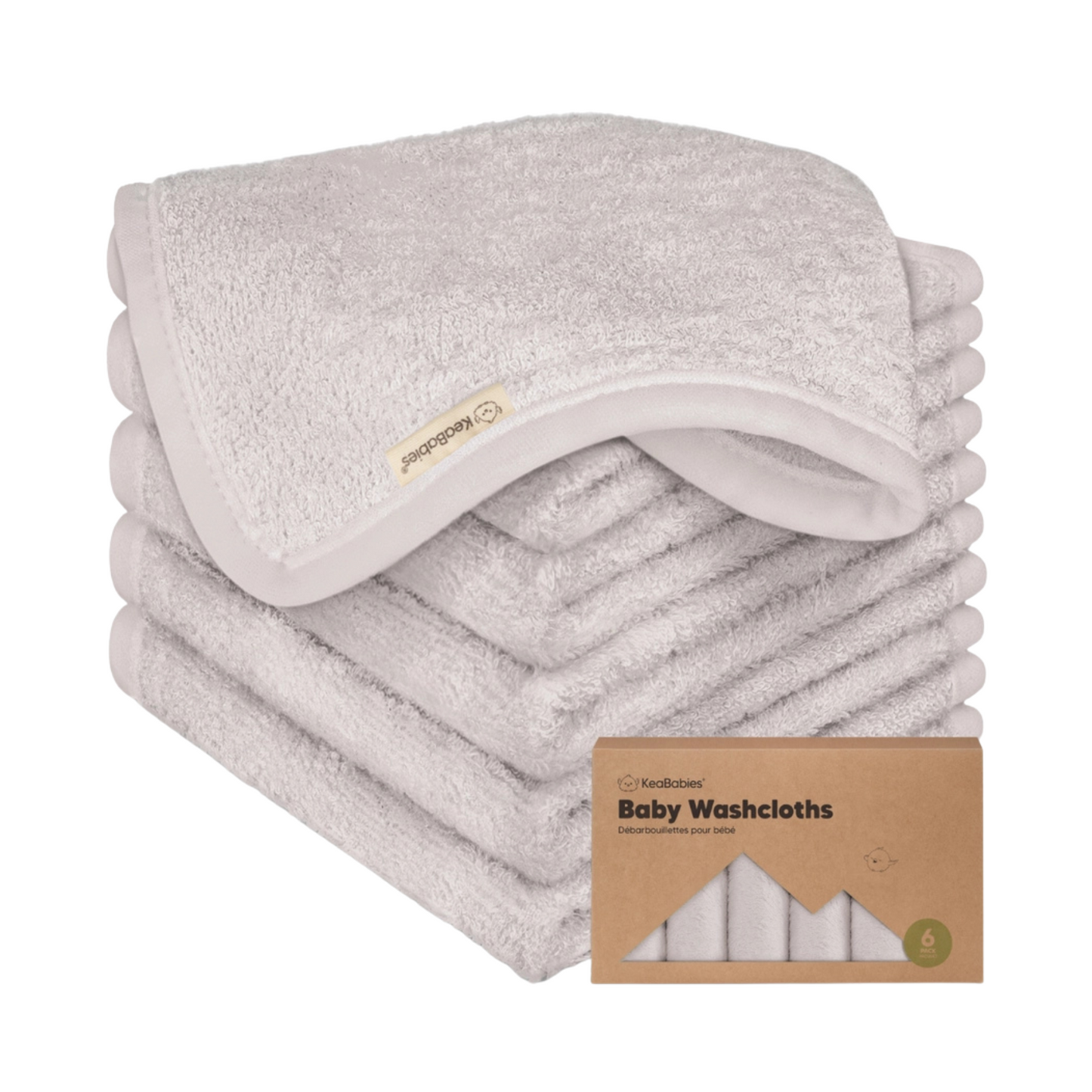 6-Pack Bamboo Baby Wash Cloths