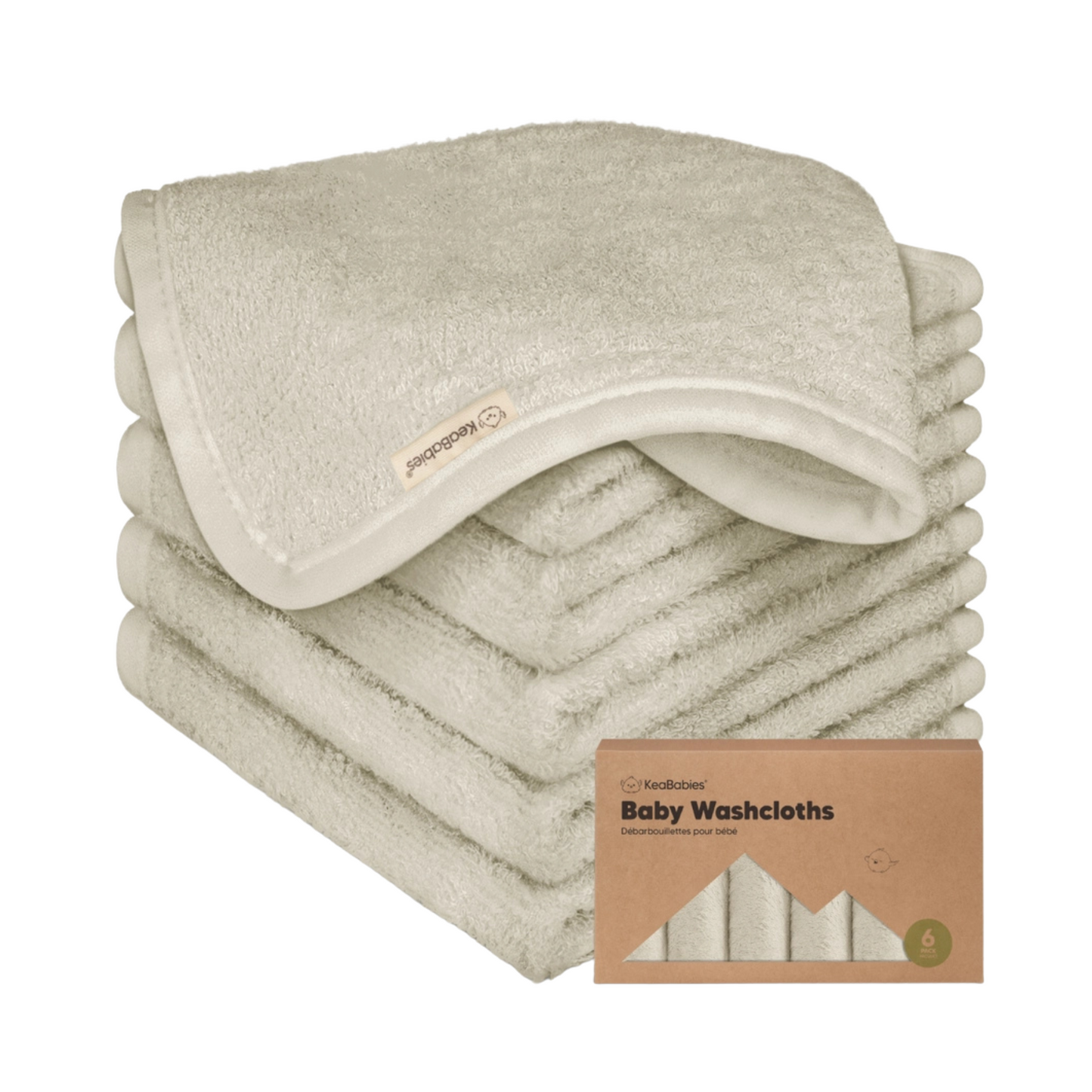 6-Pack Bamboo Baby Wash Cloths
