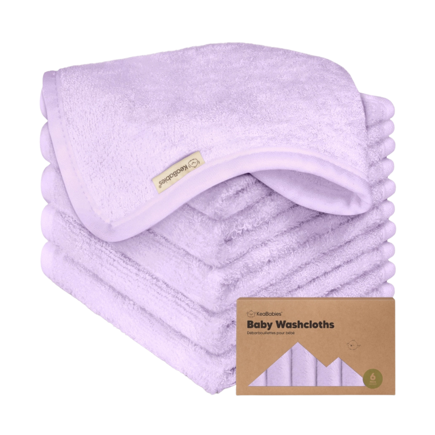 6-Pack Bamboo Baby Wash Cloths