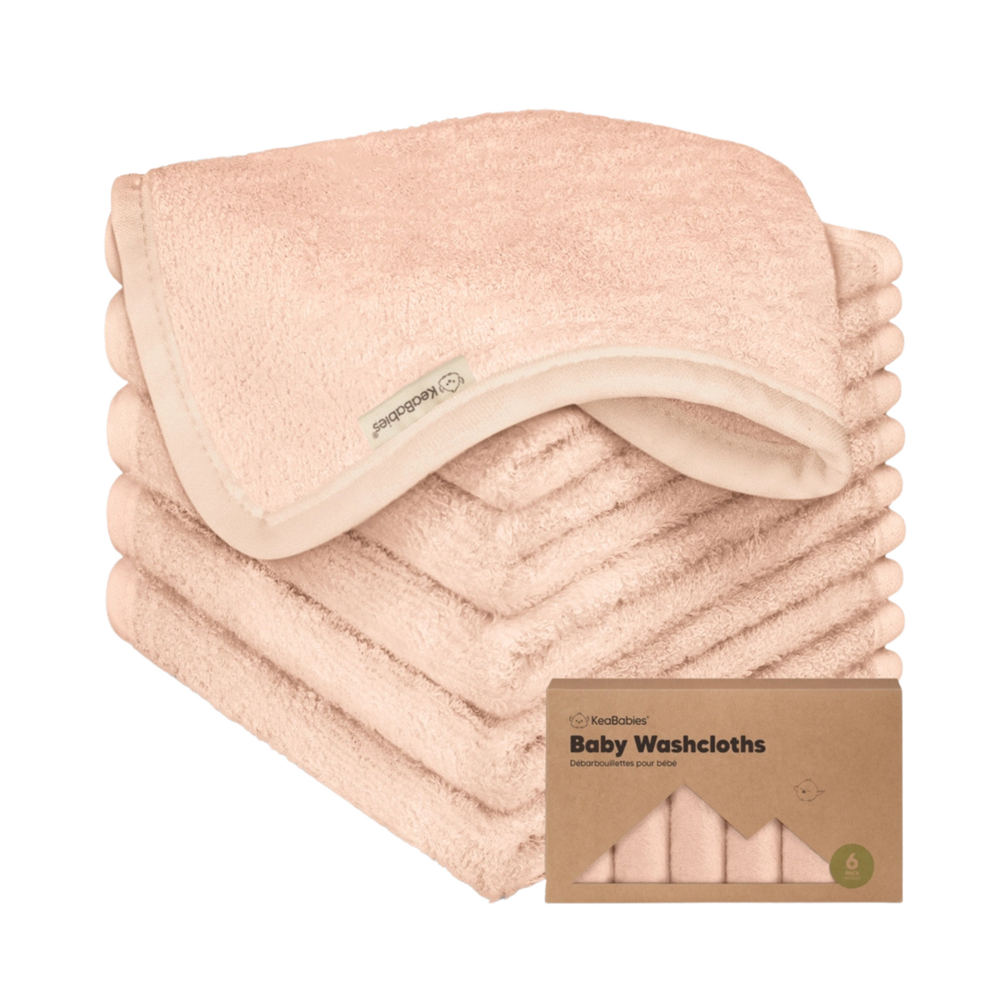 6-Pack Bamboo Baby Wash Cloths