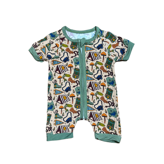 Let's Go Camping Bamboo Short Romper (Boys)