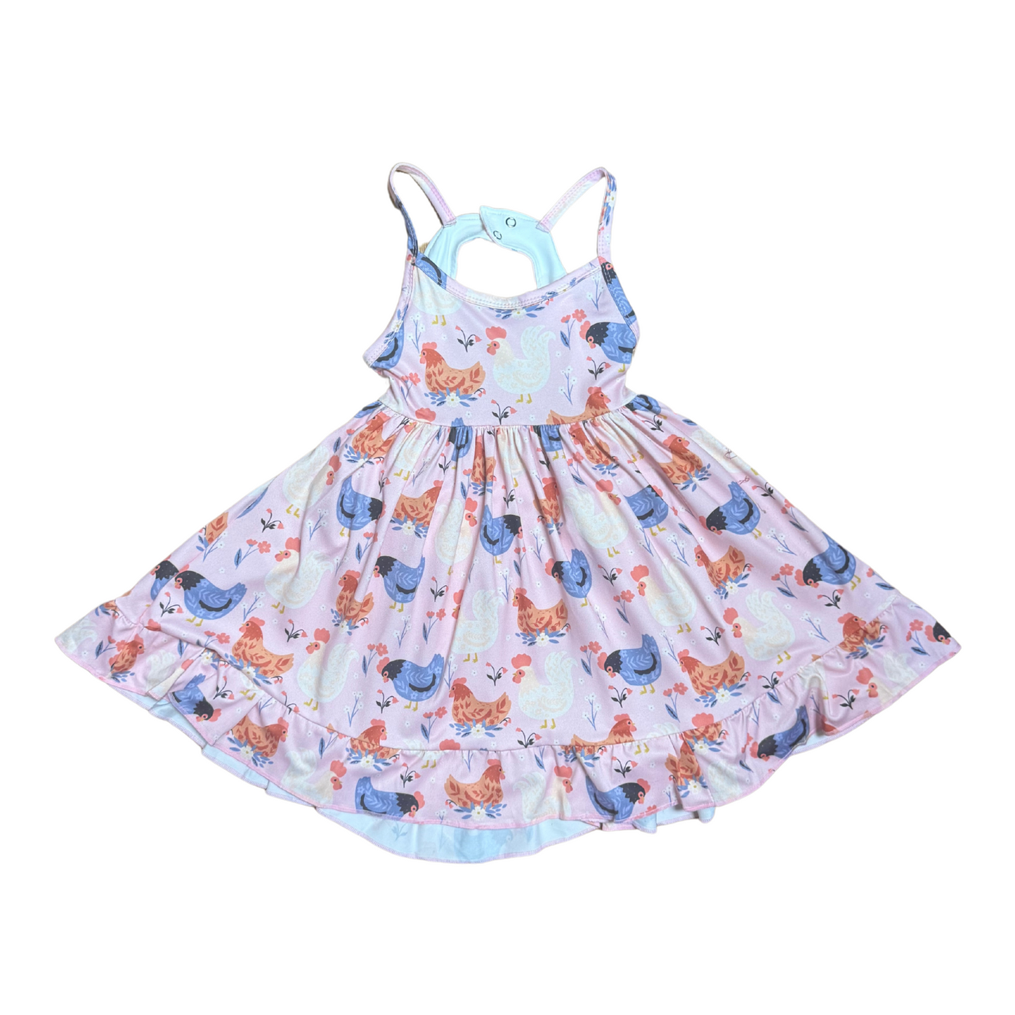 Pretty Little Chickens Twirl Dress