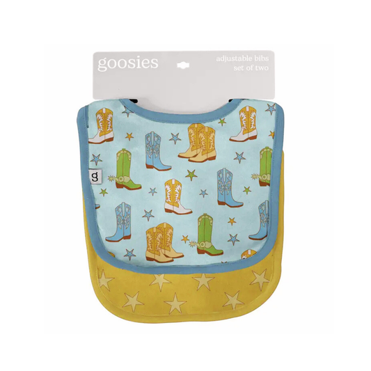 Cowboy Boots & Stars - Bib Set