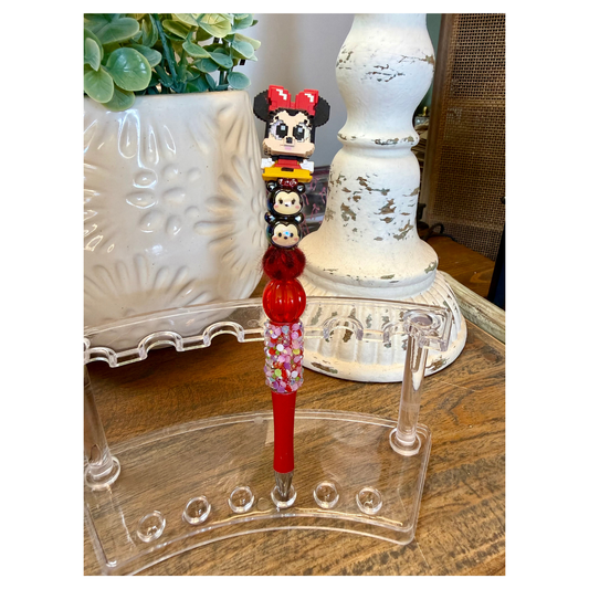 Disney Doorable Beaded Pens - Pixelated Minnie Mouse