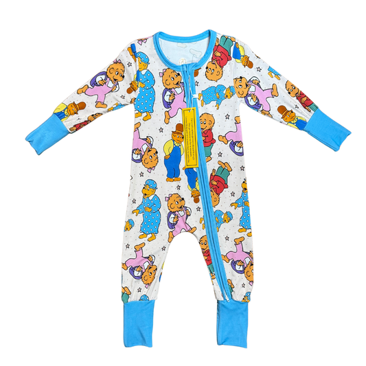A Family of Bears Bamboo Romper (Blue)