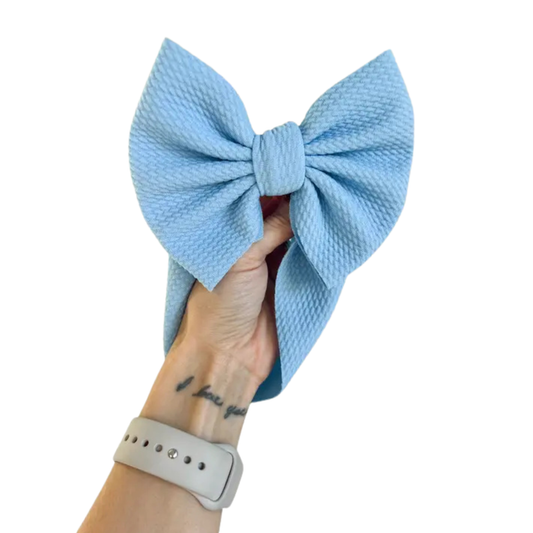 Blue Bullet Bow + Headwrap  