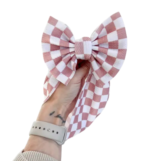 Checker Bullet Bow + Headwrap  