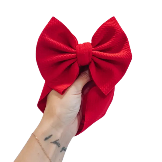 Red Bullet Bow + Headwrap  
