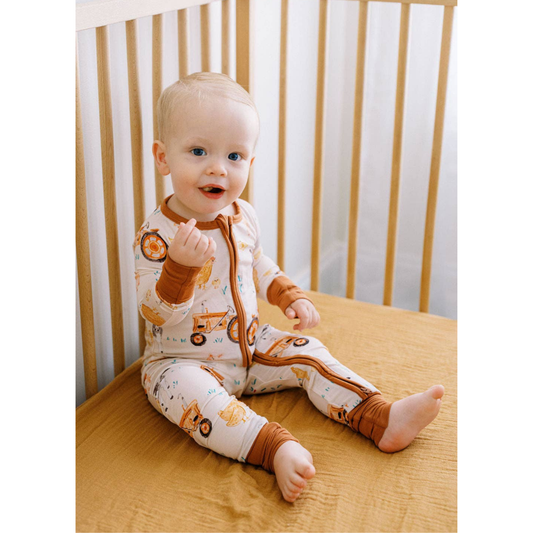 Farm Animal Bamboo Zipper Romper