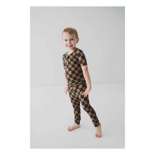 Ink & Earth Checkerboard 2 Piece PJ Set