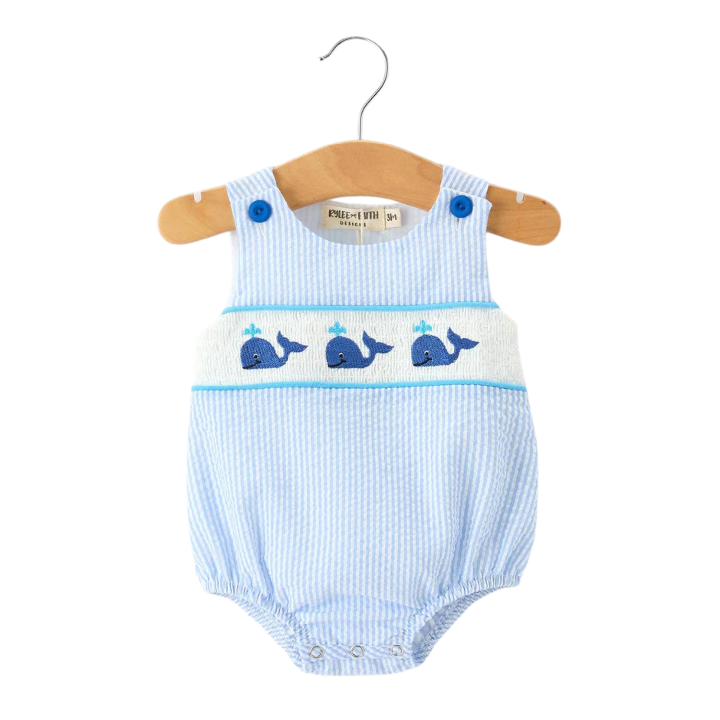 Summer Whale Embroidery Baby Boys Jonjon
