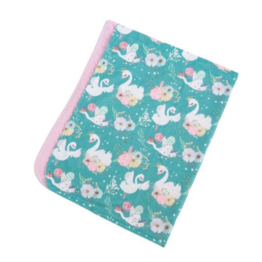 Baby & Toddler Minky Blanket (Swans)