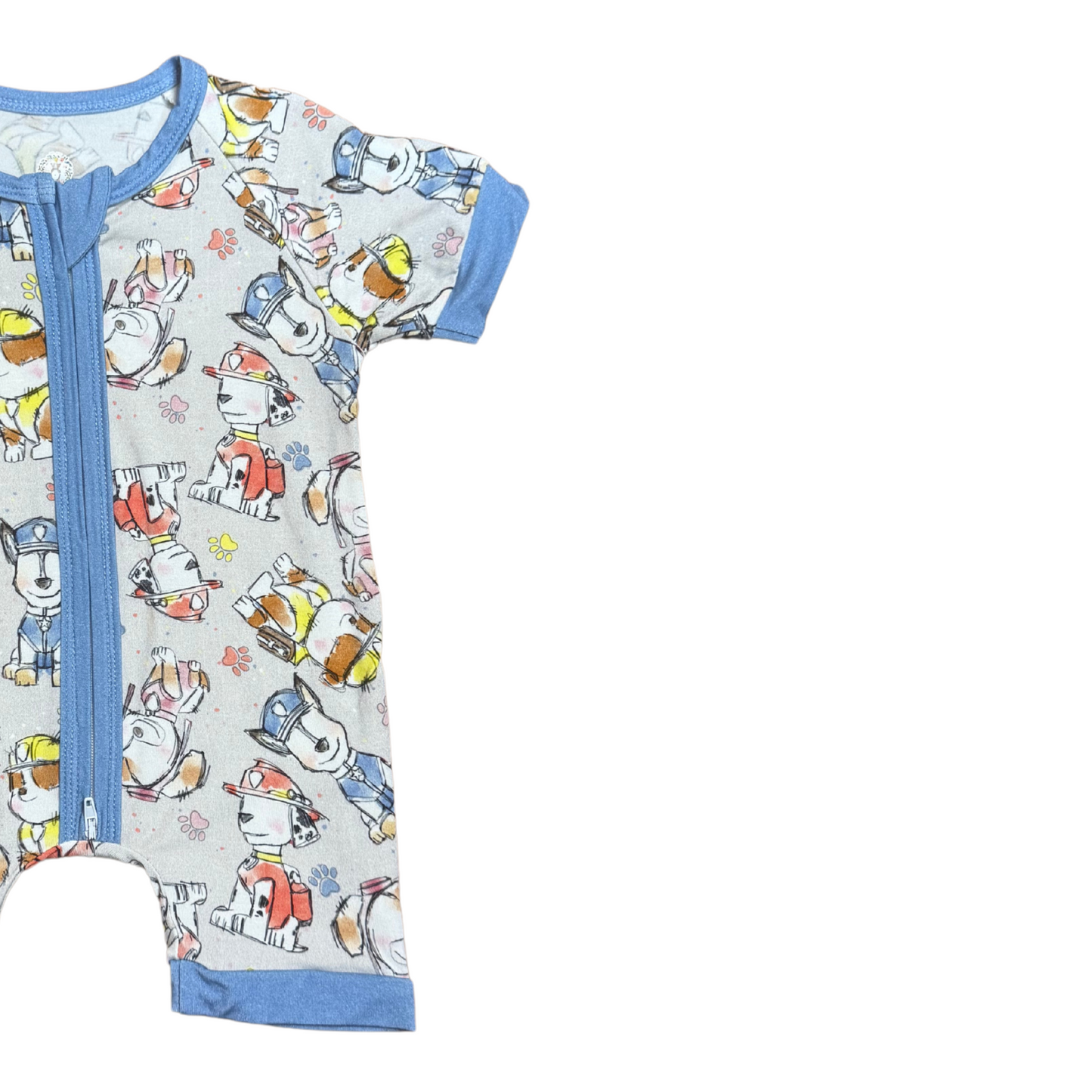 Muted Paw Patrol Bamboo Short Romper
