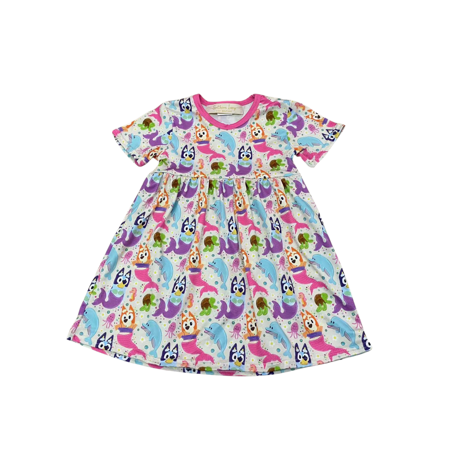 Let's Play Mermaids Bluey Twirl Dress