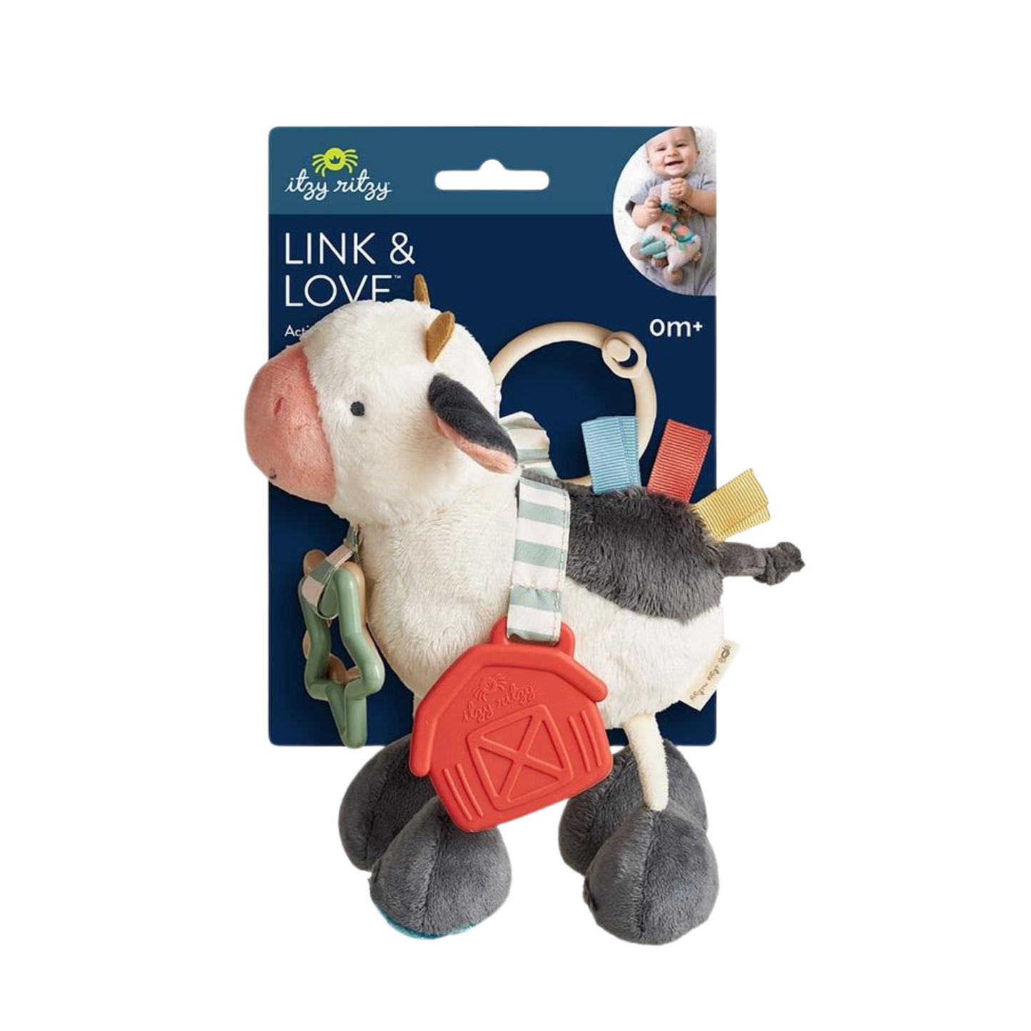 Link & Love Cow Activity Plush with Teether Toy