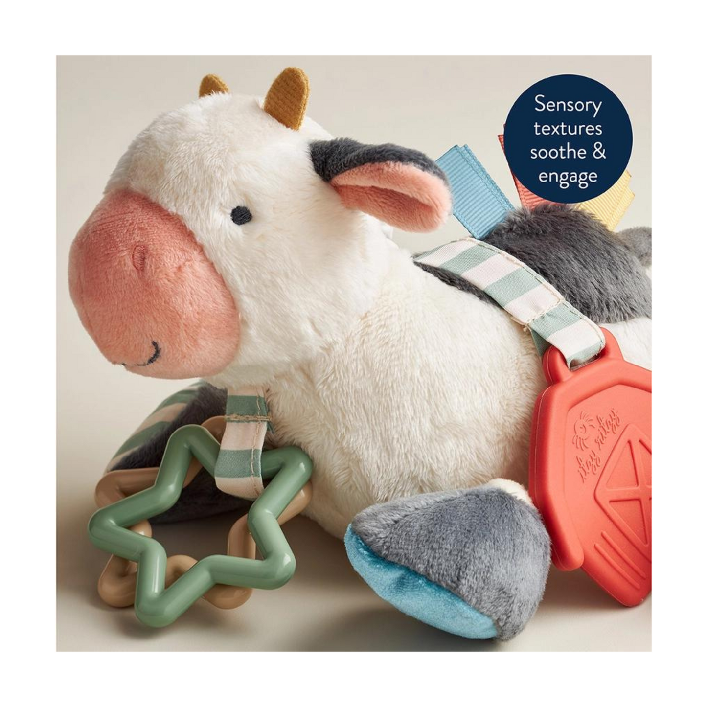 Link & Love Cow Activity Plush with Teether Toy