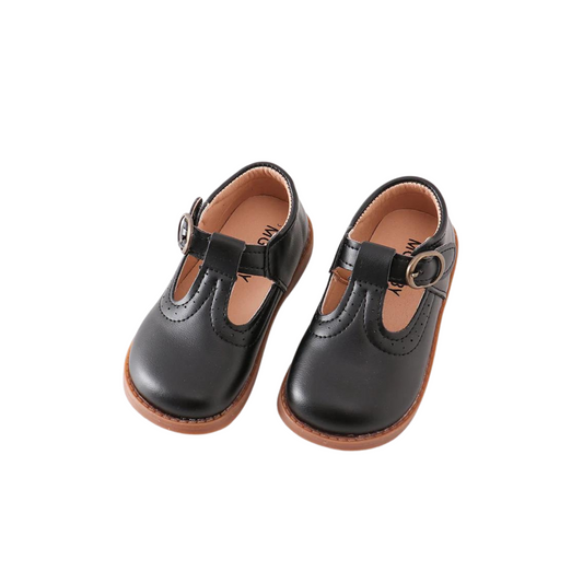 Vintage Black Mary Janes Children Shoes