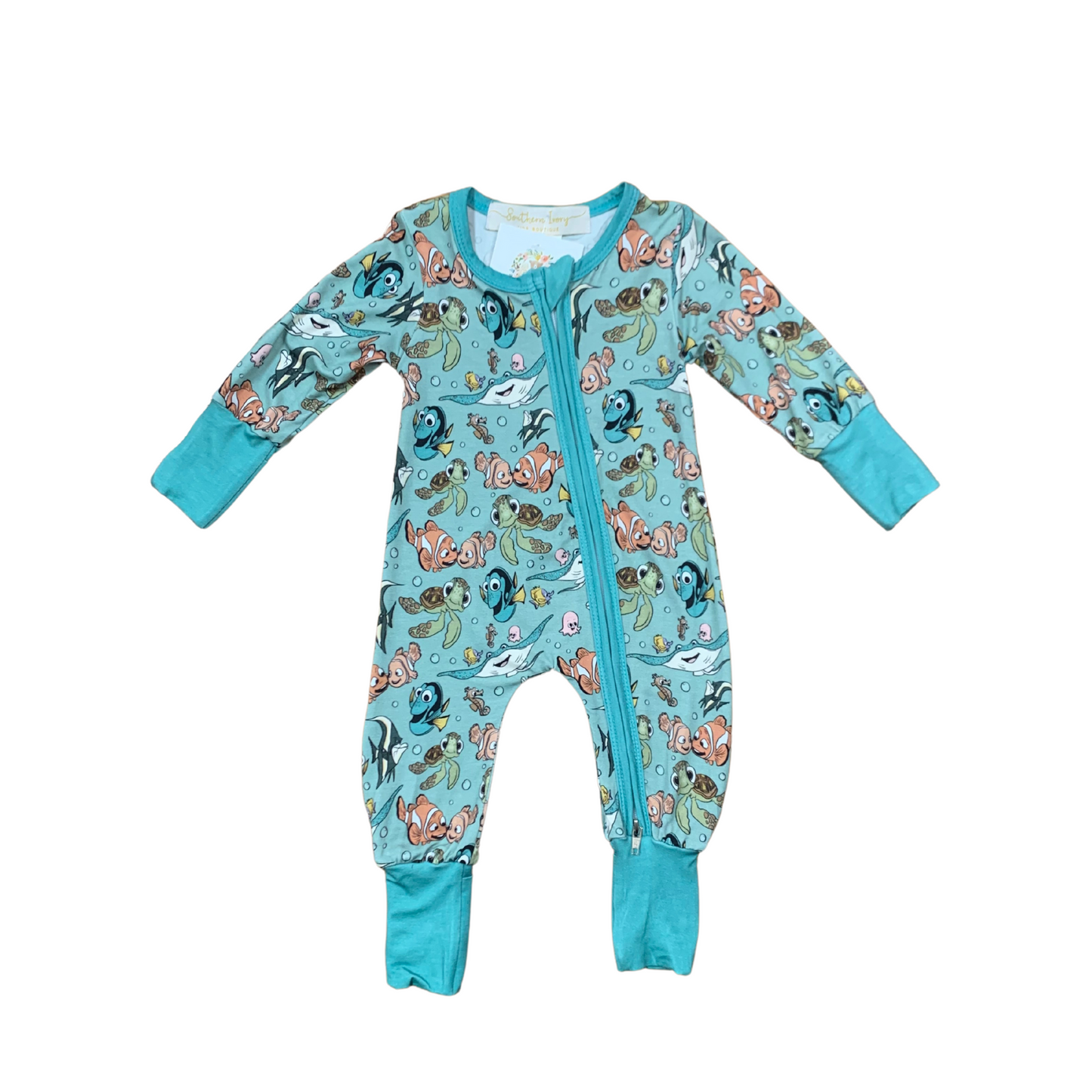 Just Keep Swimming Bamboo Romper