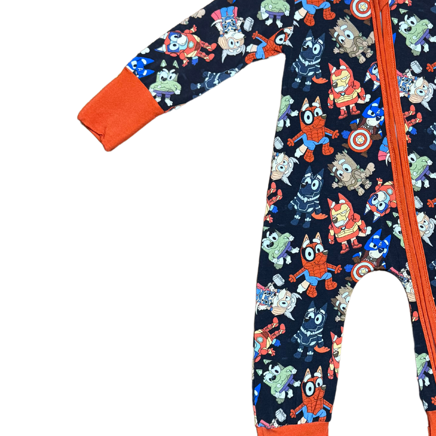 Superhero Bluey Bamboo Romper