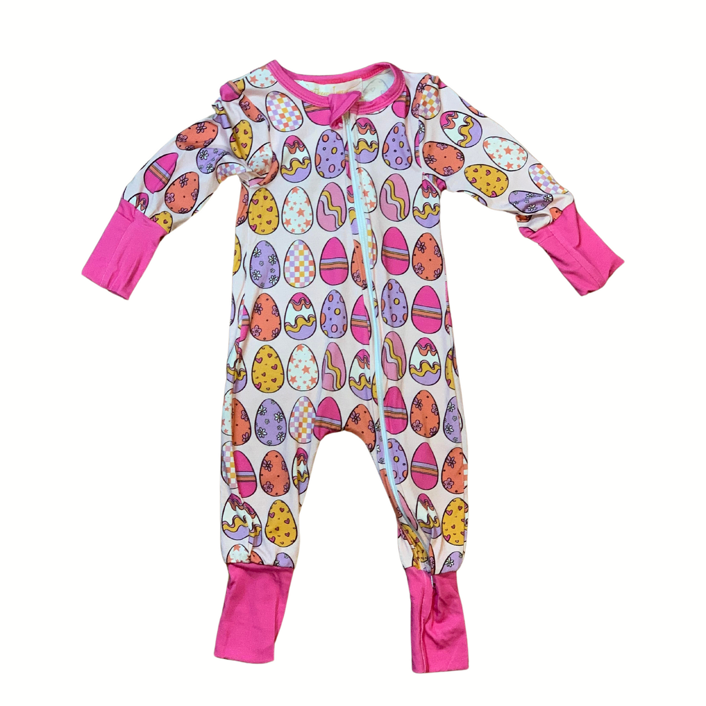 Groovy Easter Eggs Romper (Pink)