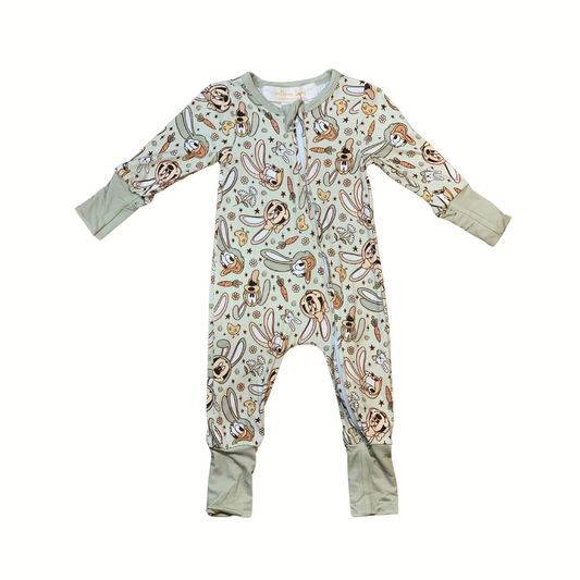 Spring Time Fun With Mickey & Friends Bamboo Romper (Green)