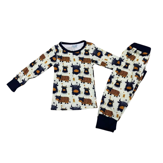 Highland Heifers Bamboo PJ's Set