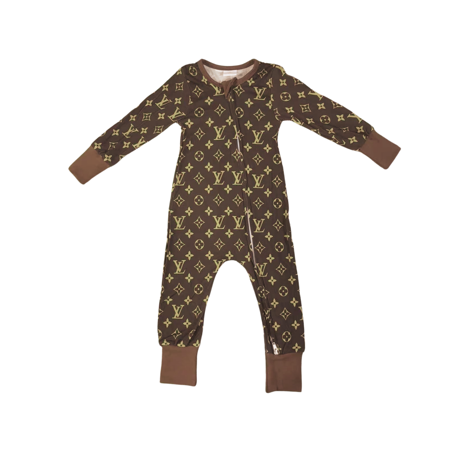 Traditional Brown LV Inspired Romper