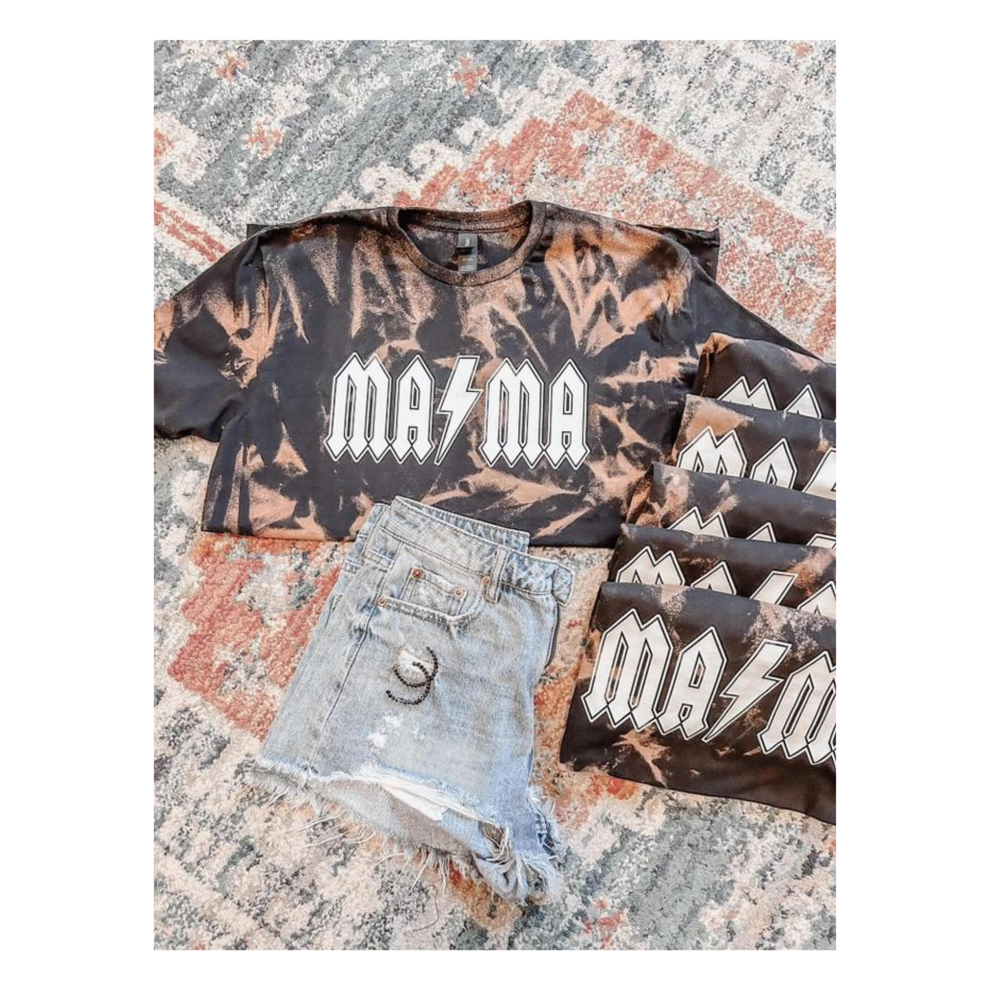 Mama Reverse Bleached Graphic Tee