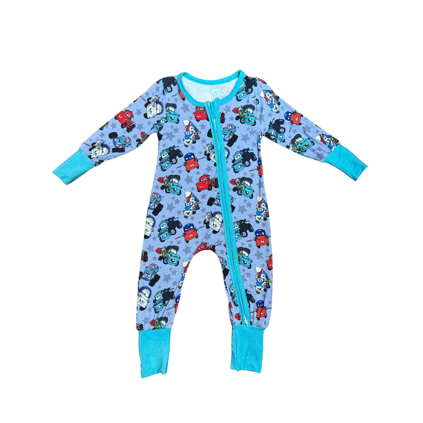 Monster Cars Bamboo Romper