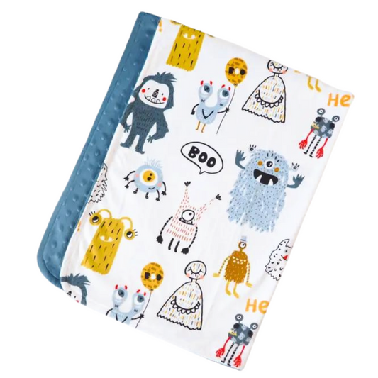 Baby and Toddler Minky Blanket (Silly Monster Friends)