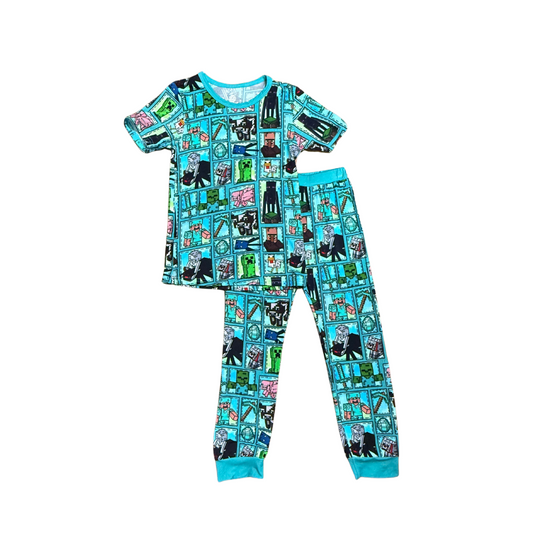 Minecraft Short Sleeve Bamboo PJ's