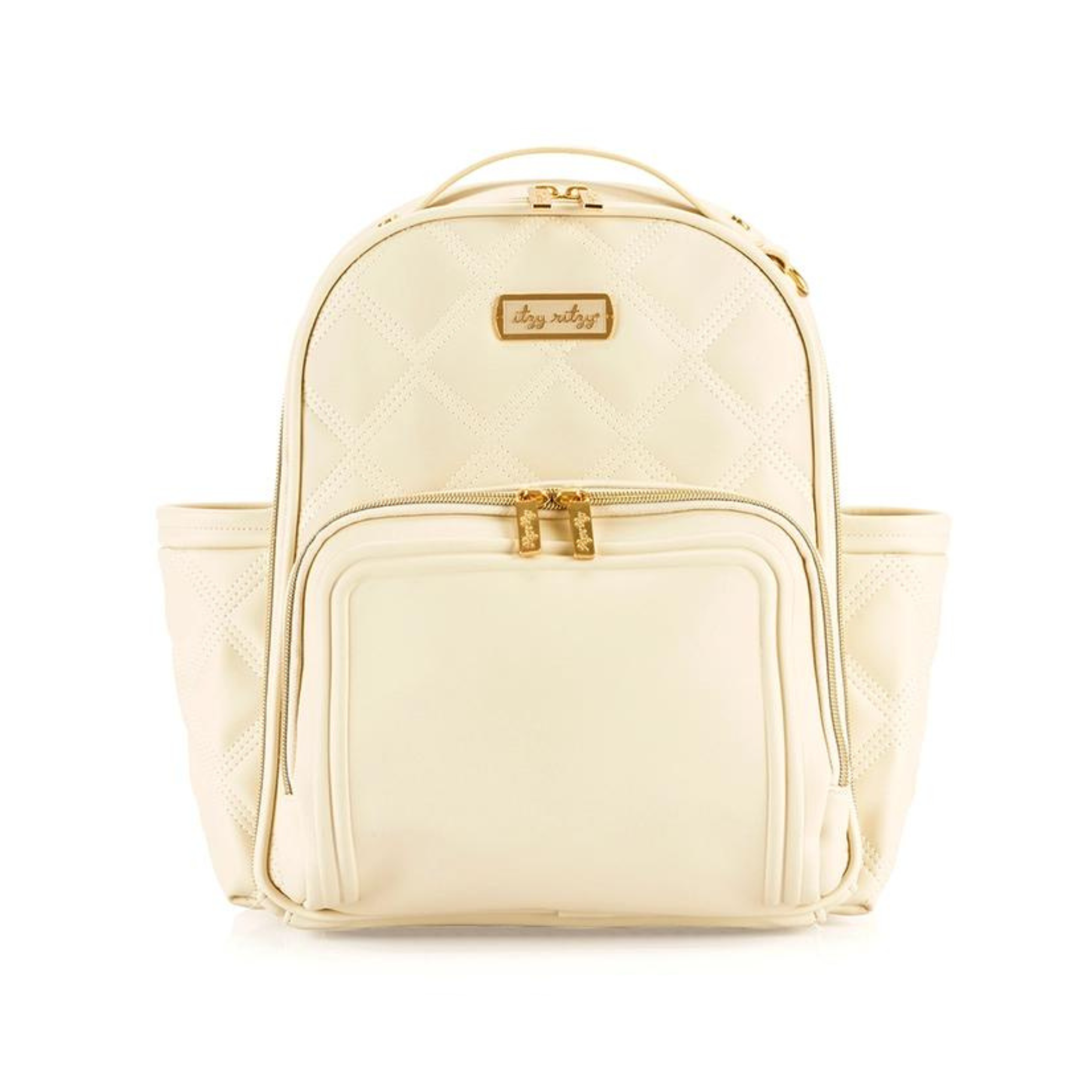 ivory and gold mini backpack Milk & Honey Itzy Mini Plus™ Diaper Bag Backpack